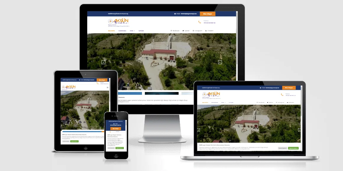 AKGÜN Enerji web tasarım projesi