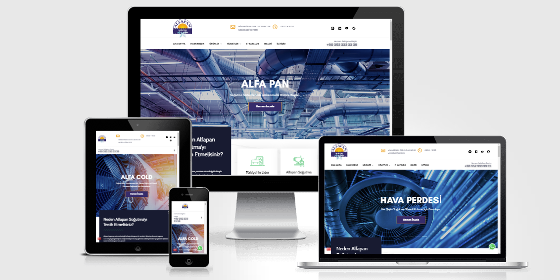 Alfapan Soğutma web tasarım projesi