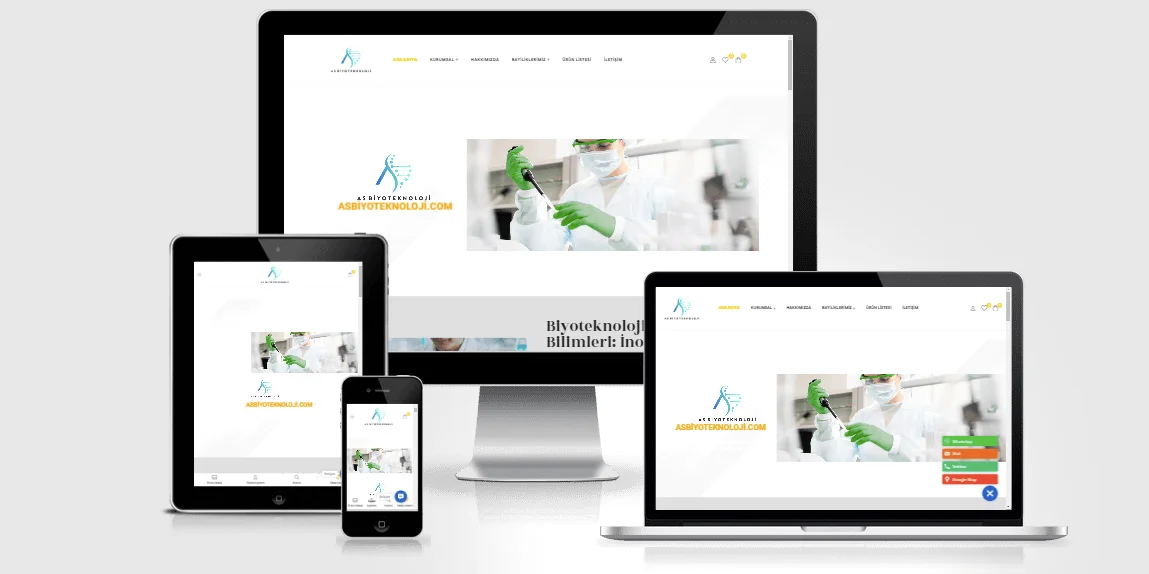 AS Bioteknoloji web tasarım projesi