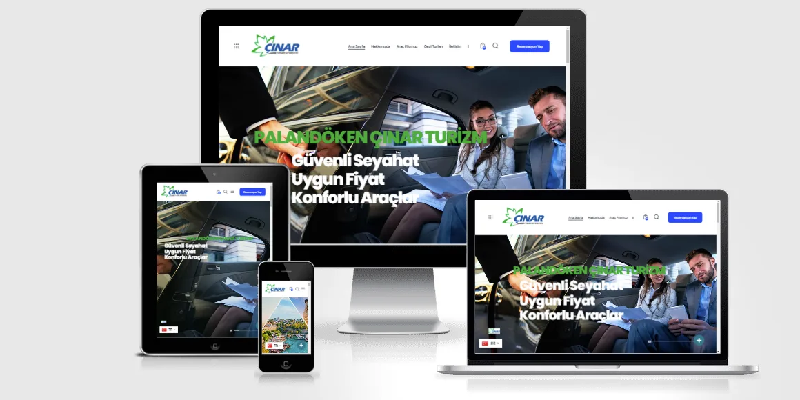 Çınar Turizm web tasarım projesi