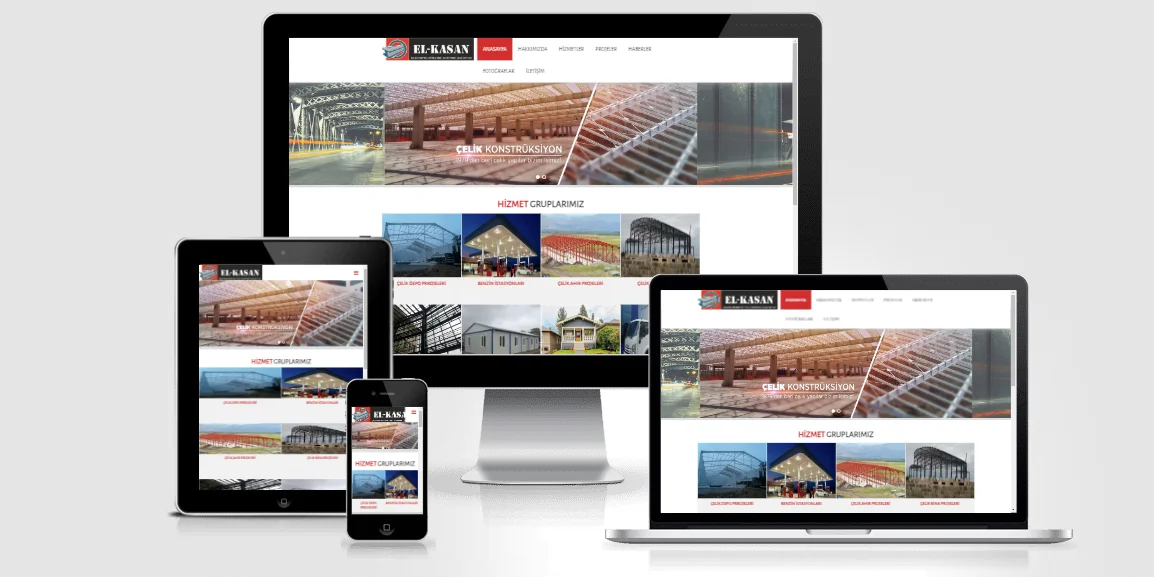 Elkasan Çelik Yapı web tasarım projesi