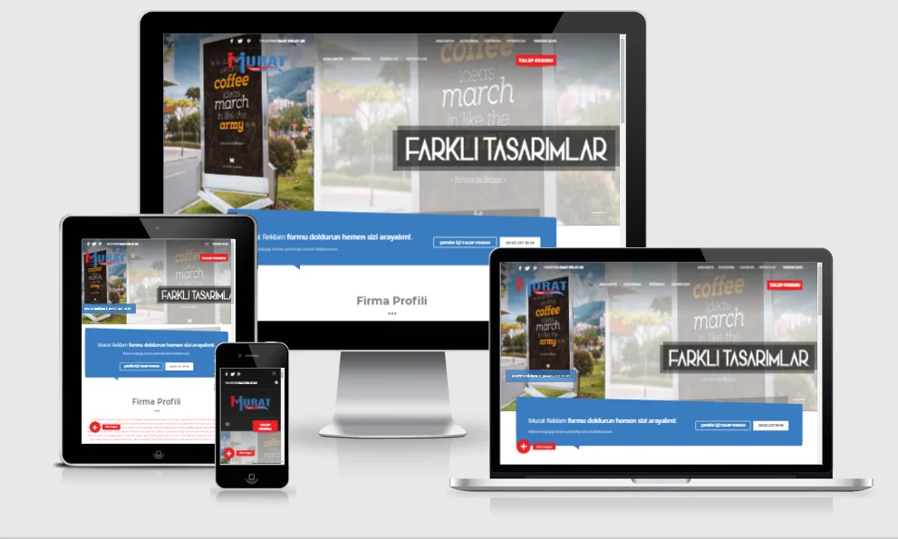 Erzurum Murat Reklam web tasarım projesi