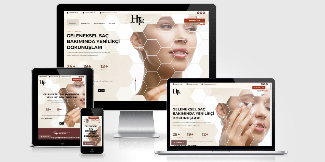 HAİR PALACE web tasarım projesi