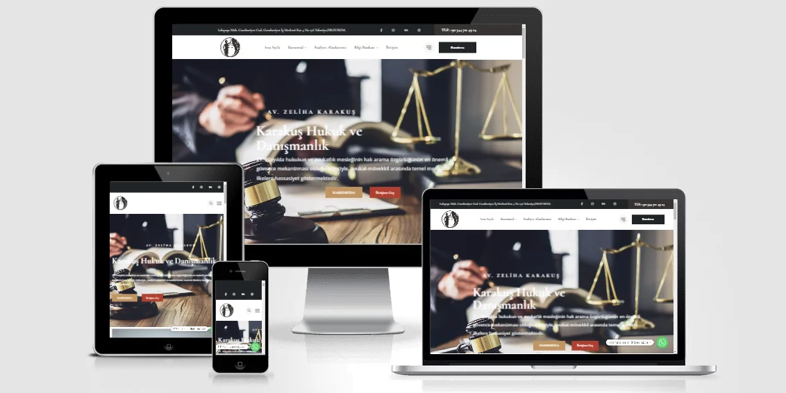 Karakuş Hukuk ve Danışmanlık web tasarım projesi