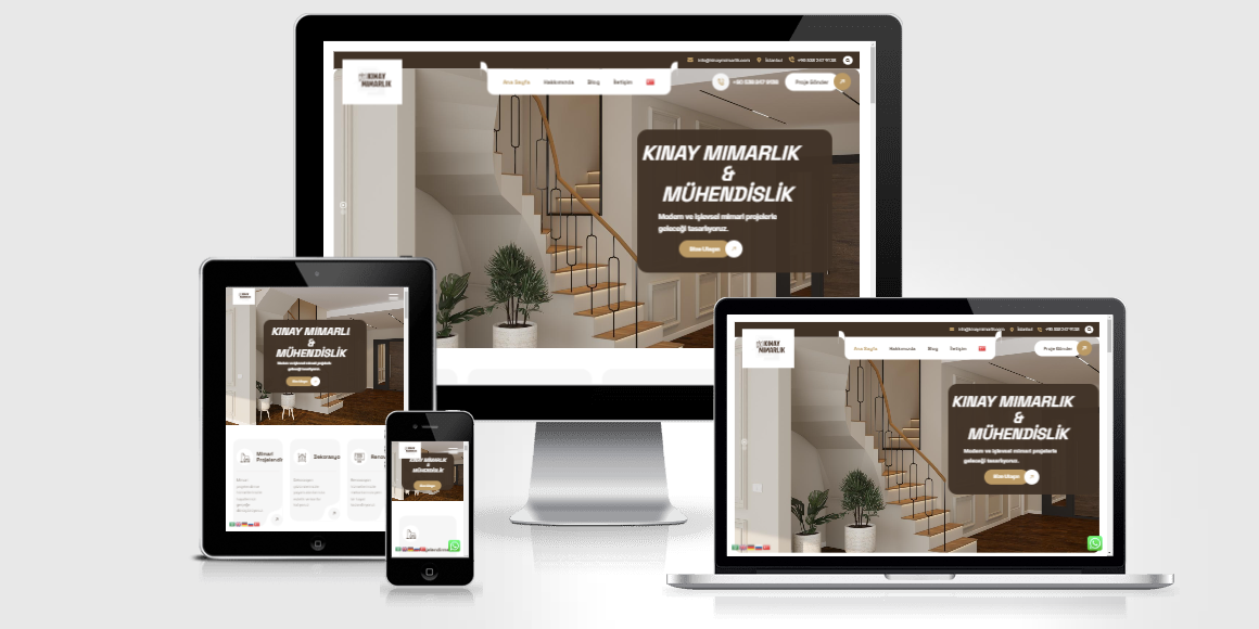 Kınay Mimarlık web tasarım projesi