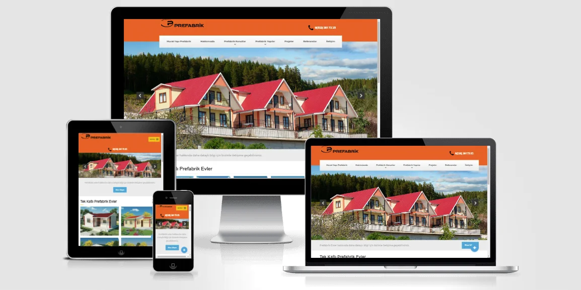 Murat Yapı Prefabrik web tasarım projesi