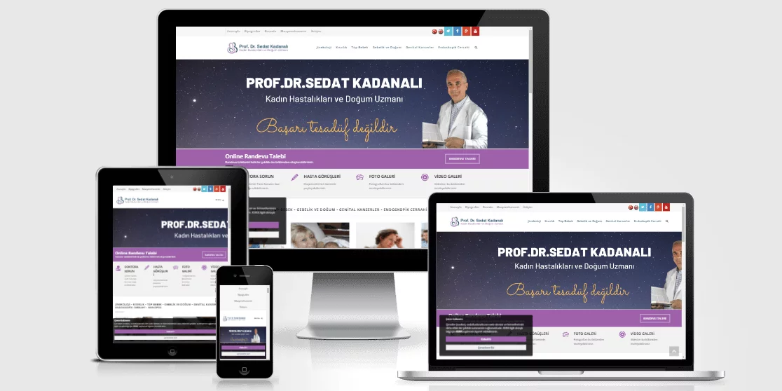 Prof.Dr. Sedat Kadanalı web tasarım projesi